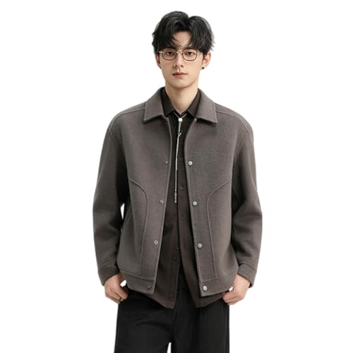 Veste en cachemire double tweed homme tendance manteau court