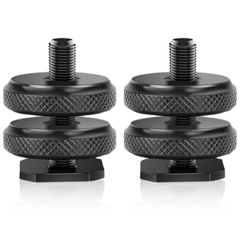 OUDQFCJ 2 PCS Triple Hot Shoe Adapter Triple Adapter Cold Shoe Montageplatte für Kamera, Live Light Zubehörsockel