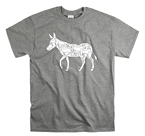 T-shirt donkey gris taille S idéal pour vos sorties urbaines décontractées