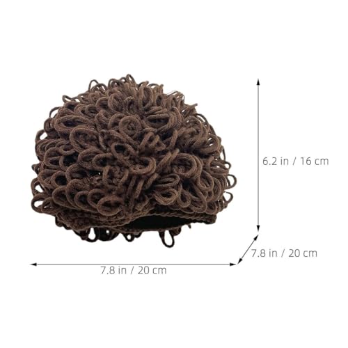 Children Wig Hat for Toddlers, Cute Knit Beanie for Boys and Girls Soft Woolen Yarn Winter Hat Perfect for Photoshoots 7.8 Inch3
