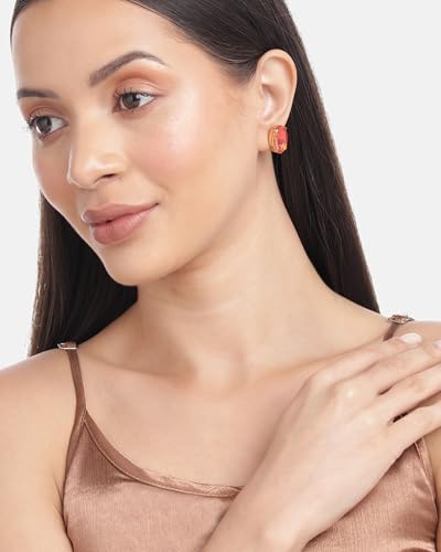 Image of Mansiyaorange Chunky Earrings Tops Stud For Women & Girls