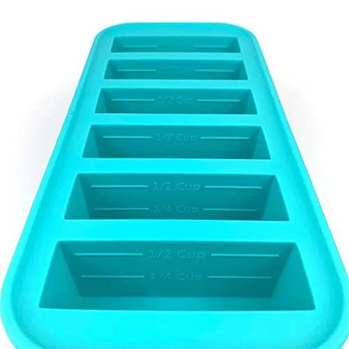 Image of Souper Cubes 1 /2 Cup Silicone Freezer Mold with Lid, Aqua, 1-Pack | 100% Platinum-Cured Silicone Freezer Cube, Oven & Microwave Safe, Perfect for Freezing Broth, Sauces, Sides and More