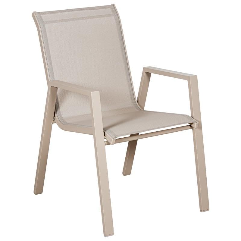 Chaise d'extérieur en aluminium haut de gamme DRW et toile textilène