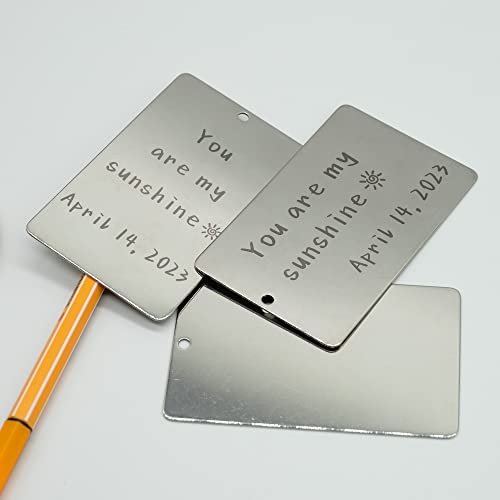 Placas de grabado en acero inoxidable para crear tarjetas metálicas personalizadas 6