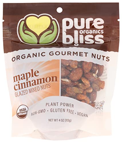 PURE BLISS ORGANICS Organic Maple Cinnamon Mixed Nuts, 4 OZ