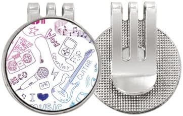 DIYthinker Headset Combination Music Pattern Illustrate Golf Ball Marker Hat Cap Clip Enamel Magnetic image 2