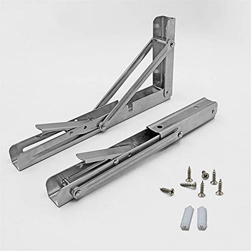 HJW Praktische Opbergrek 2 Stks Plank Beugel Lade Muur Mount Haakse Beugel Stand Drijvende Ijzer Heavy Duty Planken Ondersteuning, Zilver 1Huiyang-01020,500Mm - Image 3