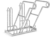 Anlehnparker 4602 | Fahrradständer einseitig | für 2 Fahrräder | Freiaufstellung | Abwechselnde Hoch-/Tiefeinstellung | erweiterbar | Fahrradparker Bodenparker Mehrfachständer Bügelparker | Dreifke®