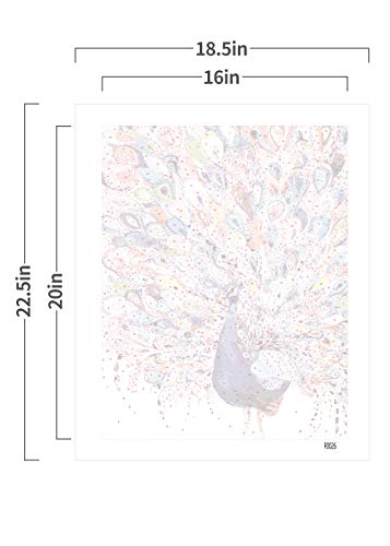 SUMGAR Malen nach Zahlen Pfau Bunt Blau Gemälde Erwachsene DIY Tier Kunstwerk Bild Dekor Wohnzimmer Schlafzimmer Senior… – Bild 7