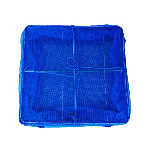 Cyrank Foldable Laundry Rack Net, Multi Layer Folding Vegetable Fish Dishes Mesh Hanging Drying Net with Zipper Indoor Outdoor Meat Drying Rack(35x35x30)