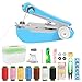 Handnähmaschine Mini Nähmaschine Tragbare Hand Nähmaschine mit 46 Nähzubehör Kleine Nähmaschine für Kleidung Stoffe Cutains (Zufällige Farbe)