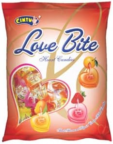 Cintu Chintu Love Bite Heart Strawberry Candy ( Big Size)-Pack Of 2 X 166 Pieces, 1.41 Kilograms