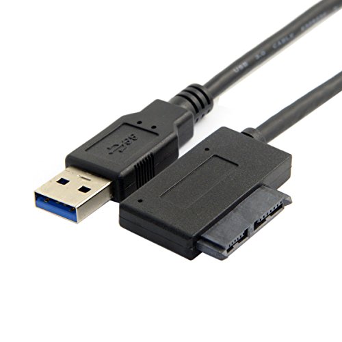 CY USB 3.0 to 7+6 13Pin Slimline SATA Cable Adapter for Laptop CD DVD ROM Optical Drive