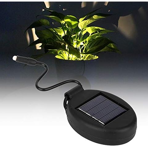Yuehuamech Solar Lights for Flower Pot Waterproof Potted Plants Warm Light Solar Power Landscape Lamp for Outdoor Garden Patio Balcony Decoration Cover