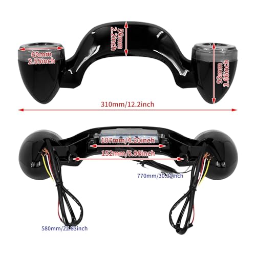 Clignotants indicateur feu de stop clignotant à LED moto