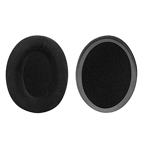 Image of Geekria Comfort Velour Replacement Ear Pads for Sennheiser PXC350, HD 380 /380 PRO, PC 350 /350 SE, HME95, HMEC250 Headphones Ear Cushions, Repair Parts (Black)