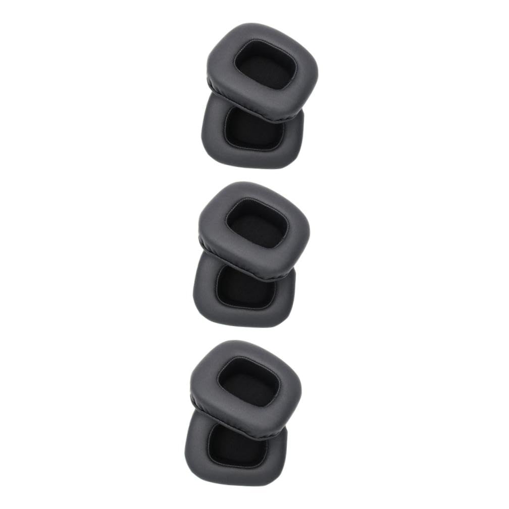 3 Series Almohadillas De Repuesto para Auriculares Cubiertas para Los Oídos Almohadillas Negras para Los Oídos Almohadillas para Los Oídos Espuma Viscoelástica 2 Piezas x 3