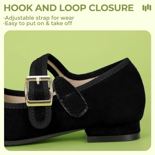 Hehainom Girls Dress Shoes Low Heels Mary Jane Little Big Kids School Wedding Party Shoes Ballerina Girls Flats4