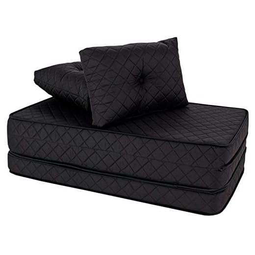 Puff Colchonete Dobrável/Sofa 3 em 1 + Travesseiro Casal BF Colchões