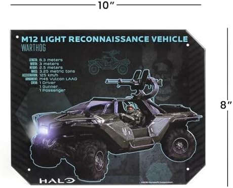 Halo Warthog Specs Tin Sign - 2