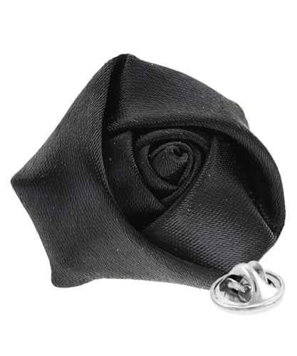 Vittorio Vico Men's Formal Rose Bud Flower Lapel Pin - Boutonniere for Men, Brooch Pin