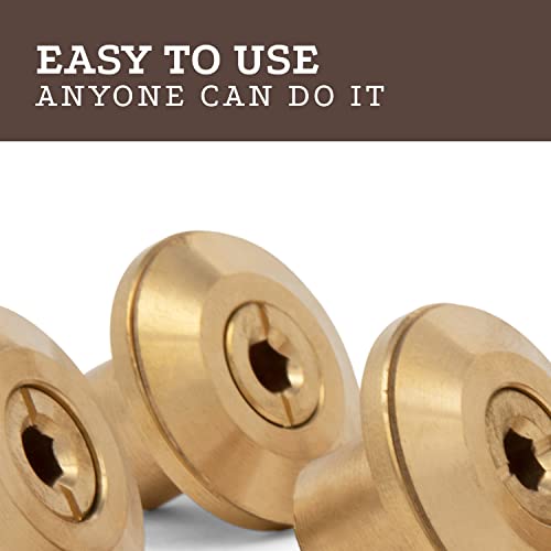 Wood Deck Brass Anchor With Collar For Pool Safety Cover. Universal Replacement For In-Ground Swimming Pool Safety Covers And Mesh Covers #TOP1