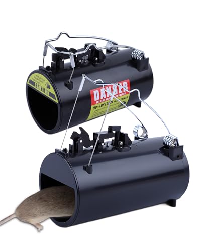 2PCS Gopher Trap, Reusable Mole Trap for Lawns & Gardens, Spring Mechanism for Gophers, Moles, Voles, No Batteries Required, Easy to Set & Reset Efficiency