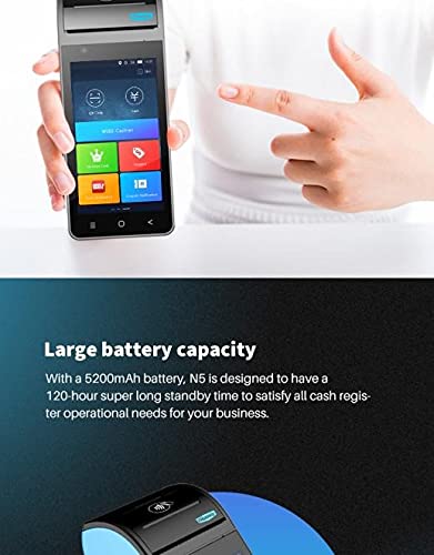 Wiseasy Android Pos Device 5 Inch Touch Screen Handheld Pos With Build-In Thermal Printer Barcode Scanner 4G Wifi All In One Point Of Sale System #TOP7