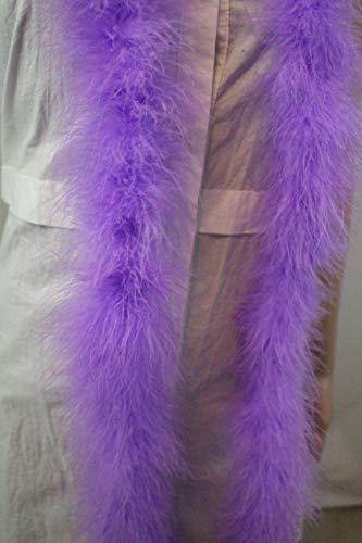 Flydreamfeathers 22 Gram Marabou Feather Boa, 2 Yard Long (72") Dancing Wedding Crafting Party Dress Up Over (Light Purple) #TOP1