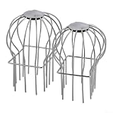 CYRENT Copertura di scarico quadrata per grondaia, in acciaio inox, protezione per tetto, patio, scarichi di foglie, riutilizzabile, schermo a rete argento (M)