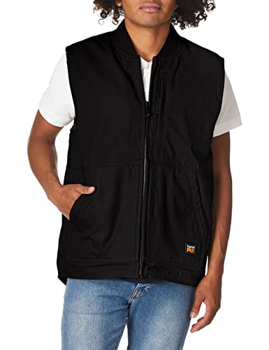 Timberland Men's Gritman Lined Canvas Vest Outdoors Equipment, Jet Black, Xxl #TOP23