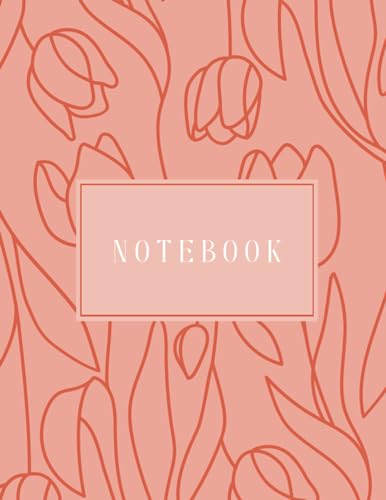 Carnet de notes ligné pour ne plus perdre vos idées fleur rose 21,6 x 27,9 cm