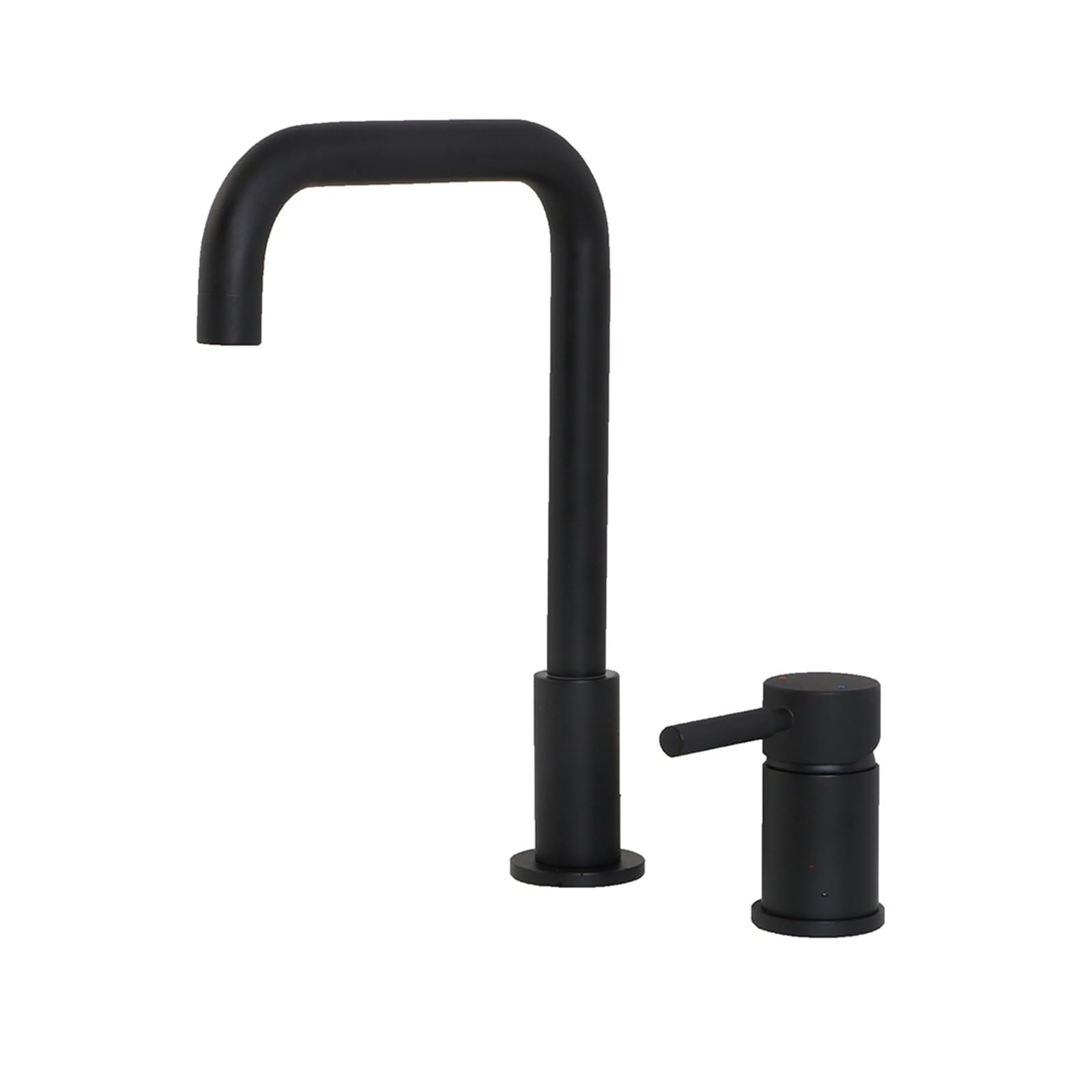 Robinet de lavabo traditionnel noir mat mélangeur rétro eau chaude et froide pour salle de bain