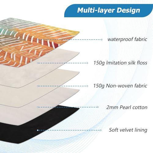 Funda para laptop 13-14 pulg impermeable con diseño rayado colorido miniatura 4