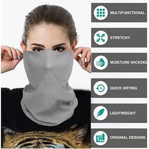 Image of Neck Gaiter Masks Tube Scarf,Seamless Bandanas Buffs Gators,Ourdoor Face Mask Face Covering Multi Headwear