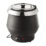 García de Pou 181.87 Marmita de Sopa Baño Maria, 10L (70ºc - 95ºc), 34.5 x 36 Cm, Negro