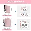 Taygeer Travel Backpack for Women, Carry On Backpack with USB Charging Port & Shoe Pouch, TSA 15.6inch Laptop Mochila Flight Approved, Nurse Bag Casual Daypack for Weekender Business Hiking, Pink #5