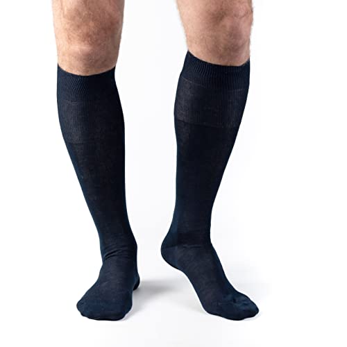 Men's Elegant Long Cotton Socks Scottish Thread, 6-Pack, Made in Italy