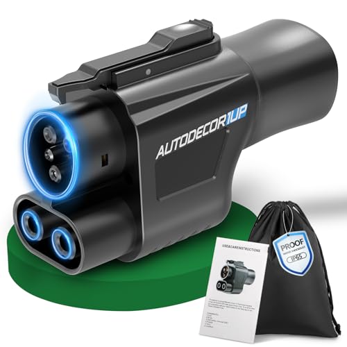 Autodecor 1Up Nacs to CCS1 Adapter, 500A/1000V Tesla Charger Adapter, DC Adapter Fit for Ford, Rivian, GM, Volvo, Polestar, Nissan, Mercedes-Benz, Hyundai, Lucid, Kia, Genesis, and Honda Prologue EVs