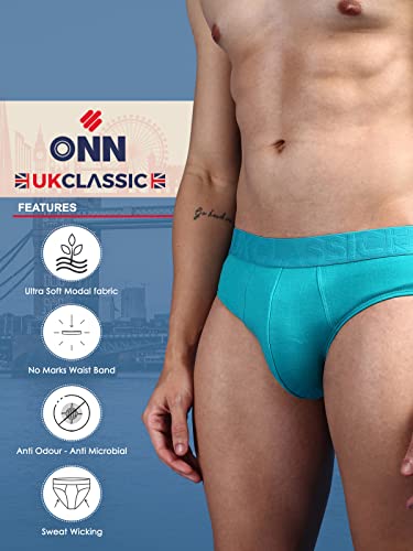 Image of ONN UK Classic Men's Ultra Soft Modal Fabric Brief with Feather Touch Ultra Soft Waistband (Pack of 1)
