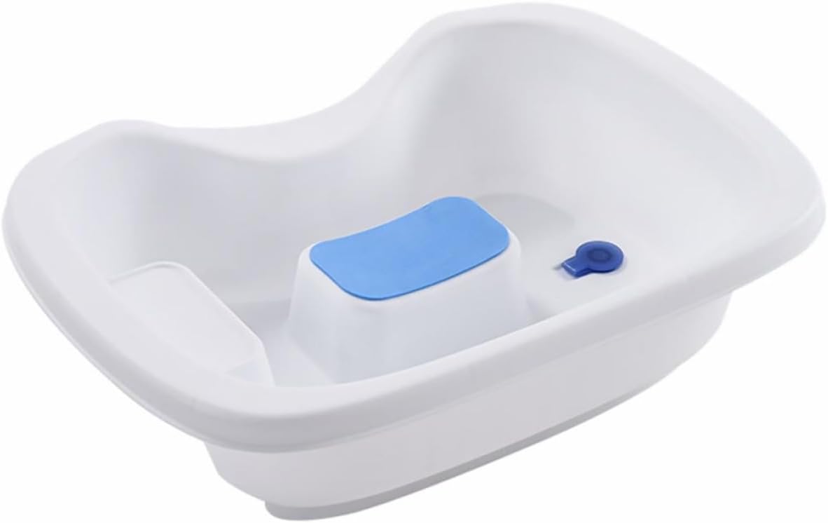 Portable Hair Wash Sink White PP Shampoo Basin for Adults