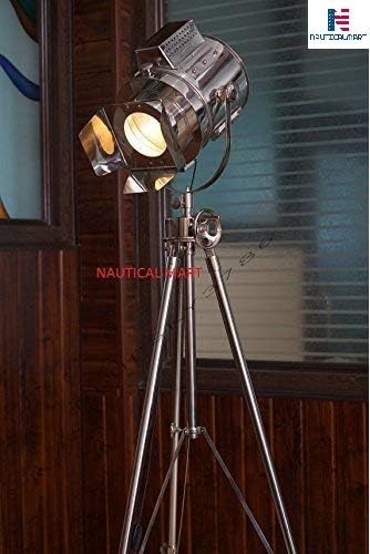 Miniatura 5 de 1960'S Vintage Disigns Ajustable Teatro Búsqueda Luz Trípode Lámpara de pie Acabado Cromo Industrial Náutico Lámpara de pie