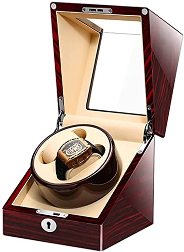 Boîte remontoir montre automatique silencieux YZCIS double avec écrin laqué piano