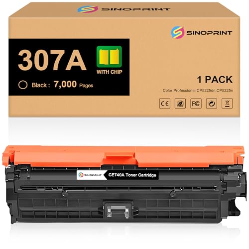 Toner 307A CE740A noir résistant pour l'impression de rapports CP5225n