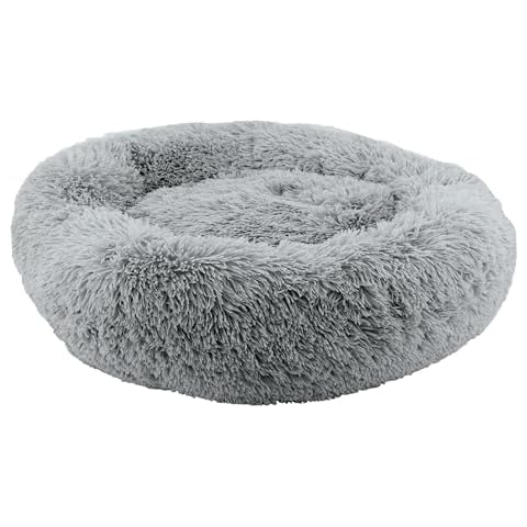 Ancol Slate Grey Plush Donut Dog Bed Cover