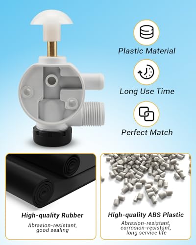 Image of 2 Set Fit for Dometic RV Water Valve Assembly Fit for ealand EcoVac Vacuflush Pedal Flush Toilets Camper Trailer Toilet Repair Kit Replace 385314349 with Installation Screws*4