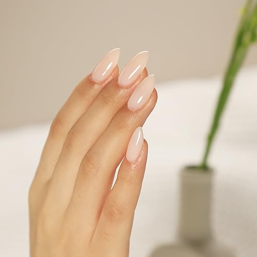 Fzanest Milky Pink Nude Gel Nail Polish,Soak Off Builder Rubber Base Color Gel For Nails,Natural Gel Polish (Sheer Beige) 15Ml #TOP4