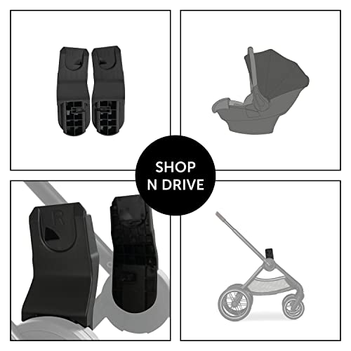 hauck Babyschalen Adapter Nur Kompatibel mit Walk N Care / Walk N Care Air Buggy und Drive N Care Autoschale sowie Ausgewählte Babyautositze anderer Marken (Schwarz)