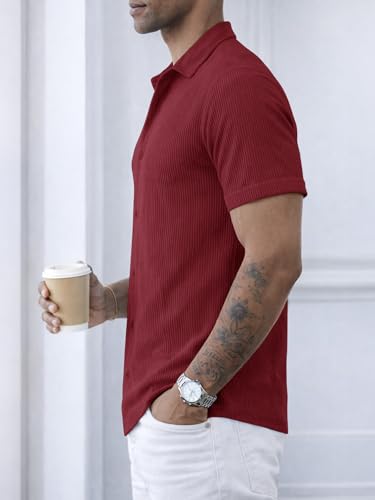Image of Nobel Monk Men's Solid Casual Shirt |Half Sleeve | Regular Fit |Stylish Shirt for Men
