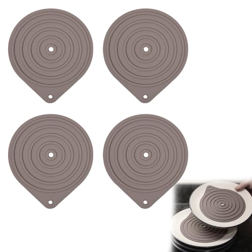 Plate Warmer 4 PCS Microwave Silicone Plate Warmers for Warming Dinner Plates Multi-Purpose Silicone Food Warmers for Keeping Food Warm Ideal for Oven Hot Pan Dinner Cooking